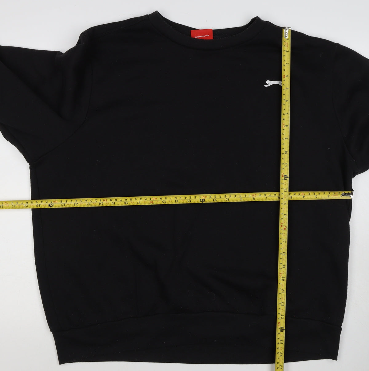 Slazenger Men’s Black 3XL Crew Neck Logo Pullover Sweatshirt