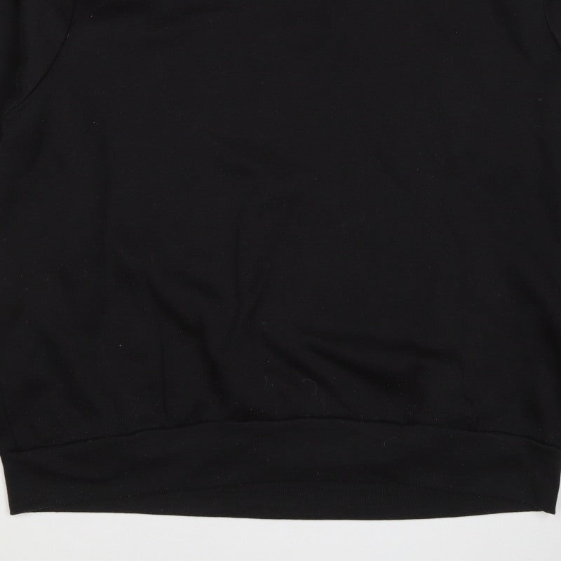 Slazenger Men’s Black 3XL Crew Neck Logo Pullover Sweatshirt