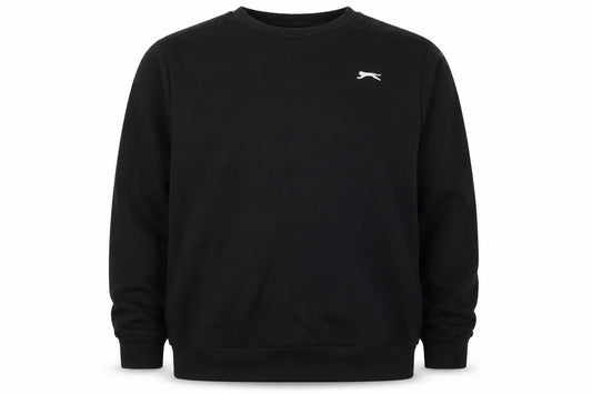 Slazenger Men’s Black 3XL Crew Neck Logo Pullover Sweatshirt