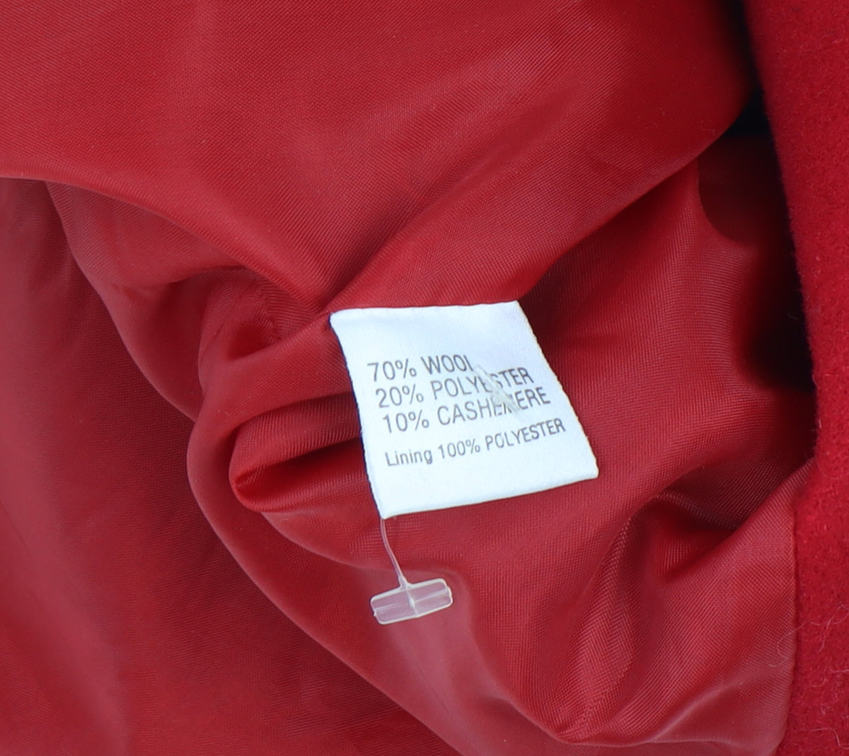 Selective Size 14 Women's Red Wool Cashmere Blend Tailored Blazer 2 Button