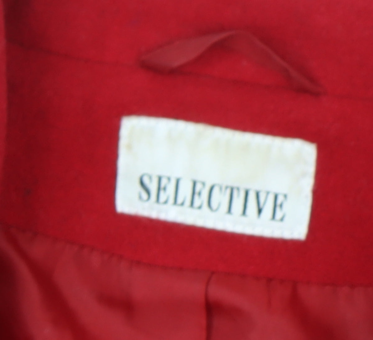 Selective Size 14 Women's Red Wool Cashmere Blend Tailored Blazer 2 Button