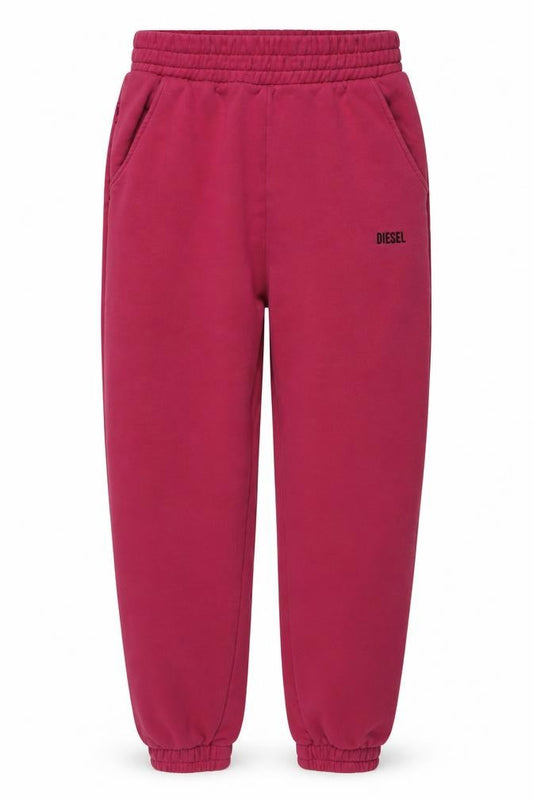 Diesel Women’s Pink S Fleece Jogger Sweatpants Cotton Blend