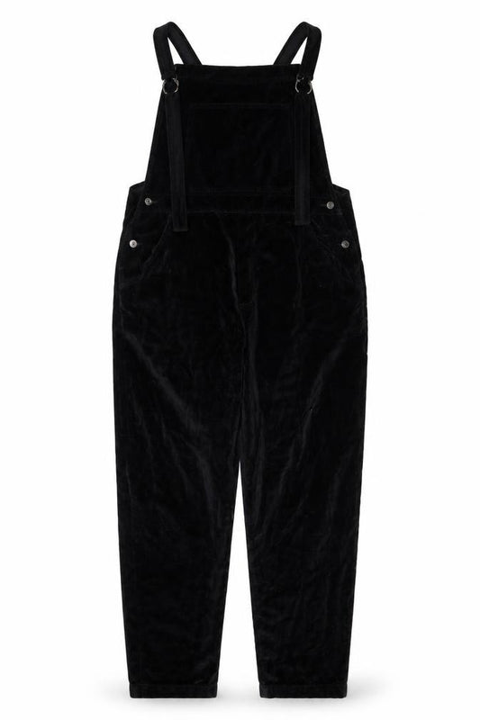 Kathy Ireland Women Black Size 6 Velour Dungaree Jumpsuit