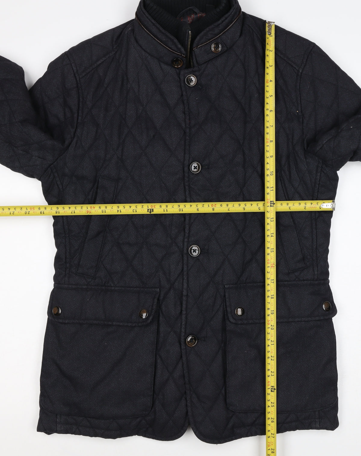 Ted Baker Men’s Black M Quilted Padded Jacket Stand-Up Collar