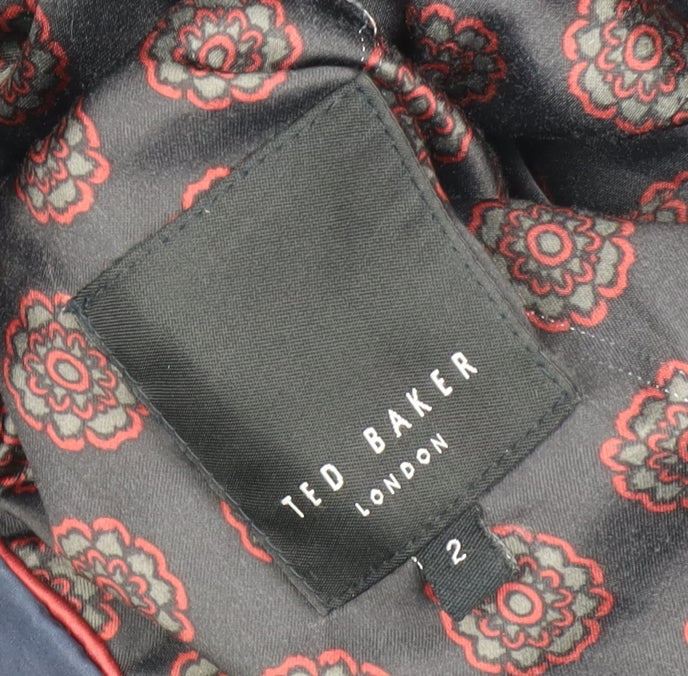 Ted Baker Men’s Black M Quilted Padded Jacket Stand-Up Collar