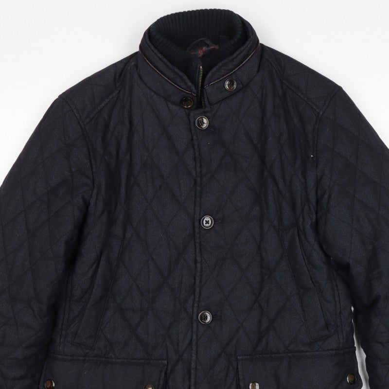 Ted Baker Men’s Black M Quilted Padded Jacket Stand-Up Collar