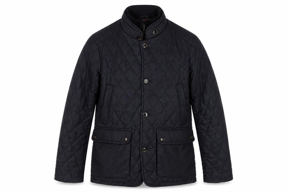 Ted Baker Men’s Black M Quilted Padded Jacket Stand-Up Collar