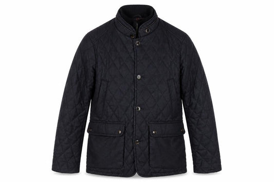Ted Baker Men’s Black M Quilted Padded Jacket Stand-Up Collar