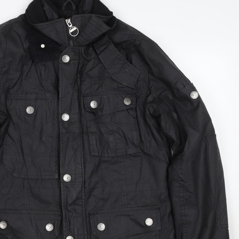John Bantridge Men’s Black S Military Jacket Cotton Insulated