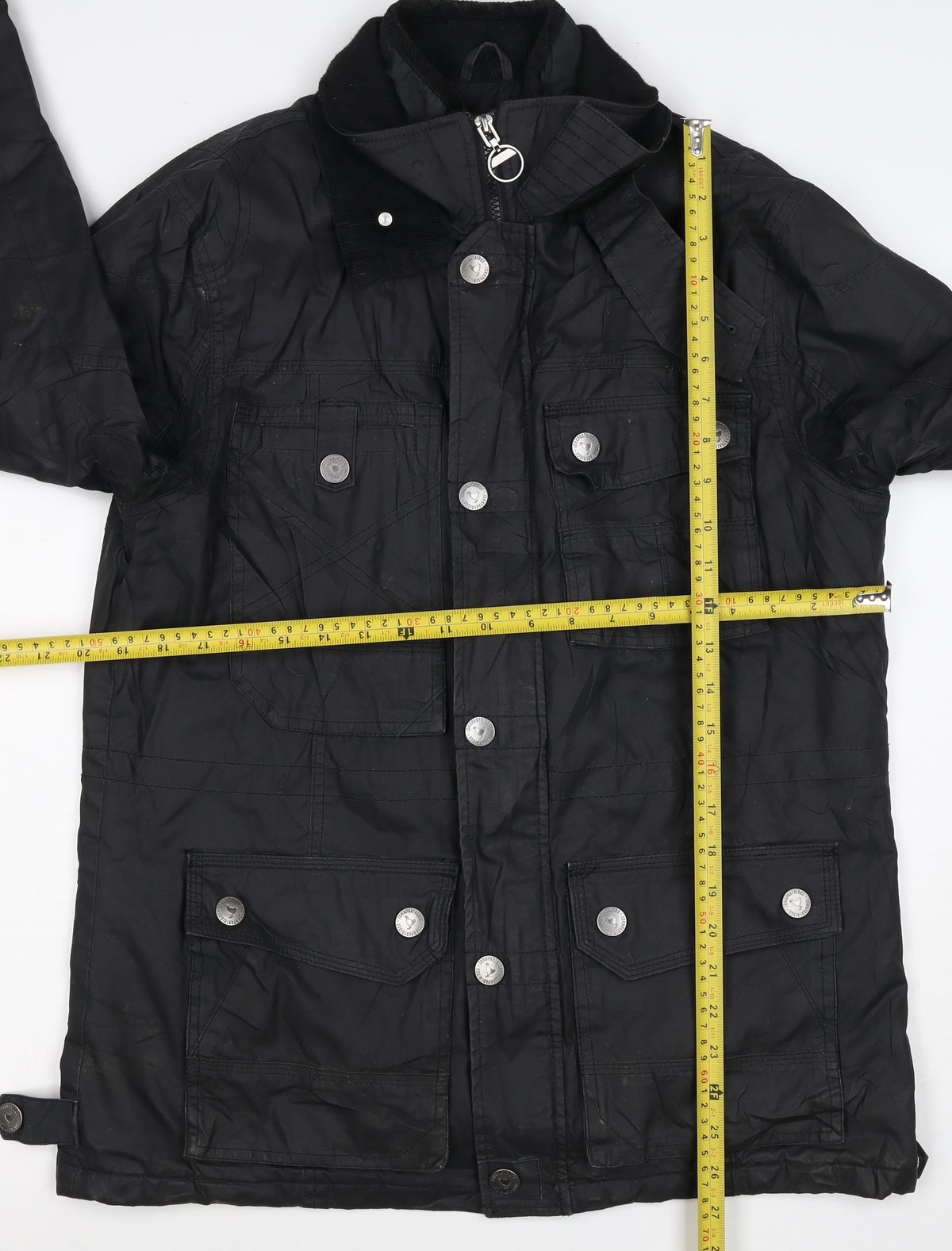John Bantridge Men’s Black S Military Jacket Cotton Insulated