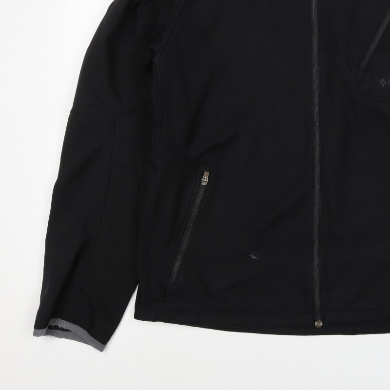 Columbia Mens Black L Softshell Interchange Full Zip Outdoor Jacket