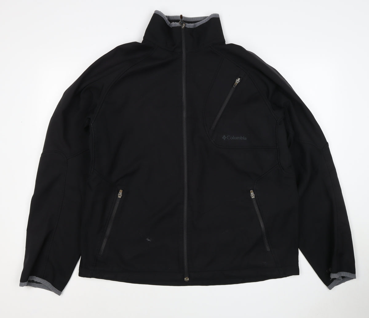 Columbia Mens Black L Softshell Interchange Full Zip Outdoor Jacket