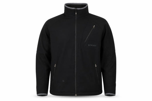 Columbia Mens Black L Softshell Interchange Full Zip Outdoor Jacket