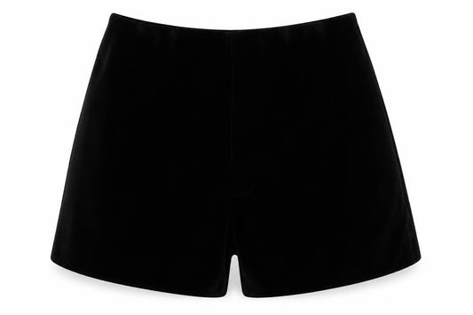 Banana Cici Women’s Black Velvet High Rise Relaxed Shorts Size S