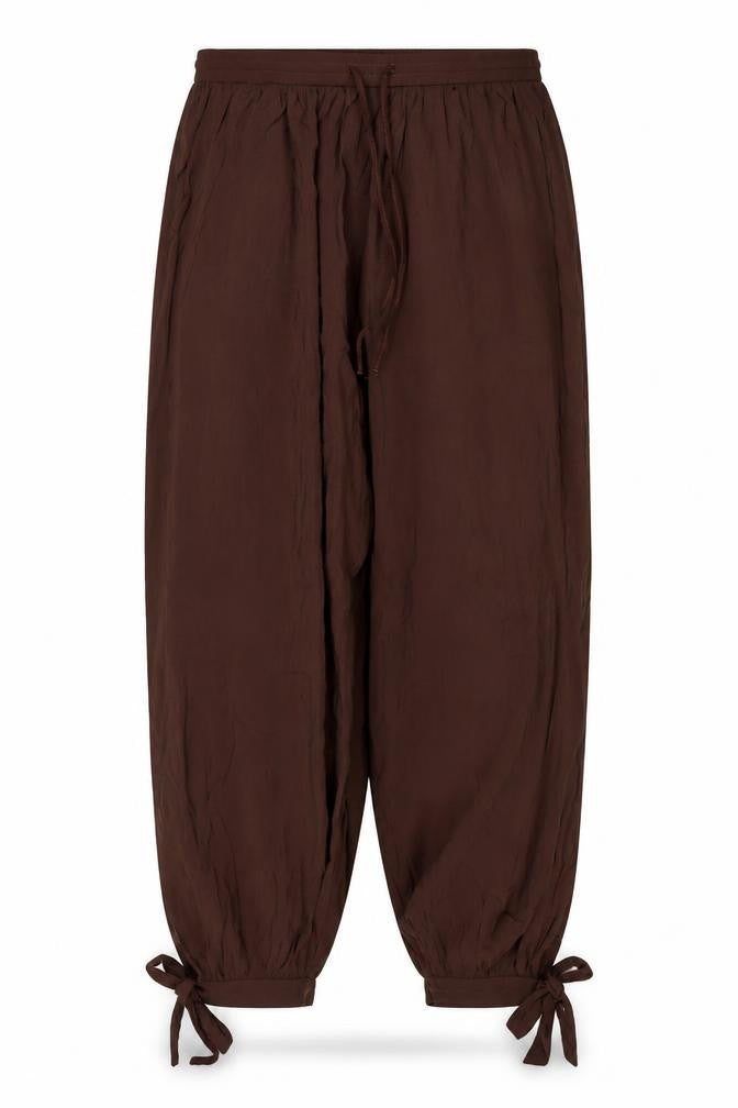Marks & Spencer Women Brown Size 14 Harem Trousers Drawstring Viscose