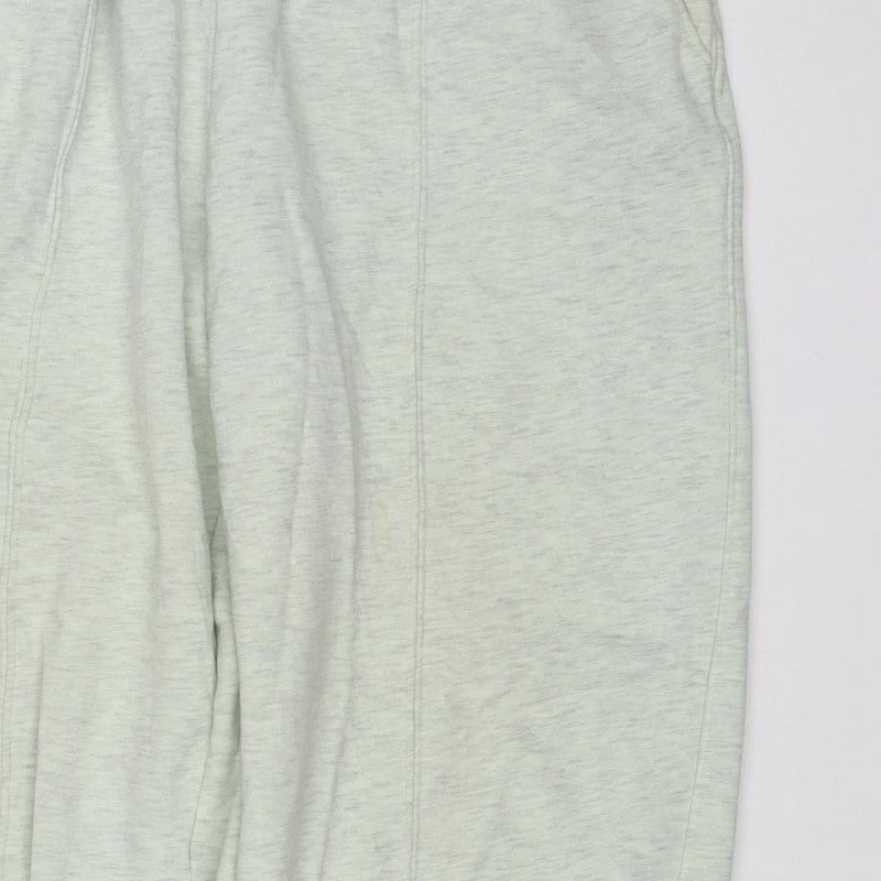 H&M Women Green Size S Fleece Jogger Sweatpants Drawstring