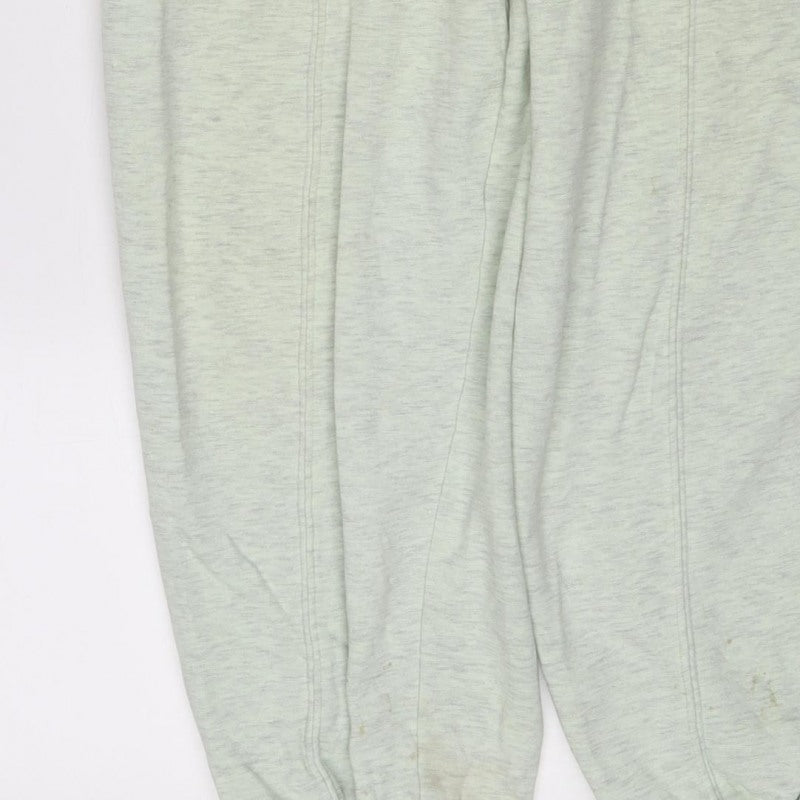 H&M Women Green Size S Fleece Jogger Sweatpants Drawstring