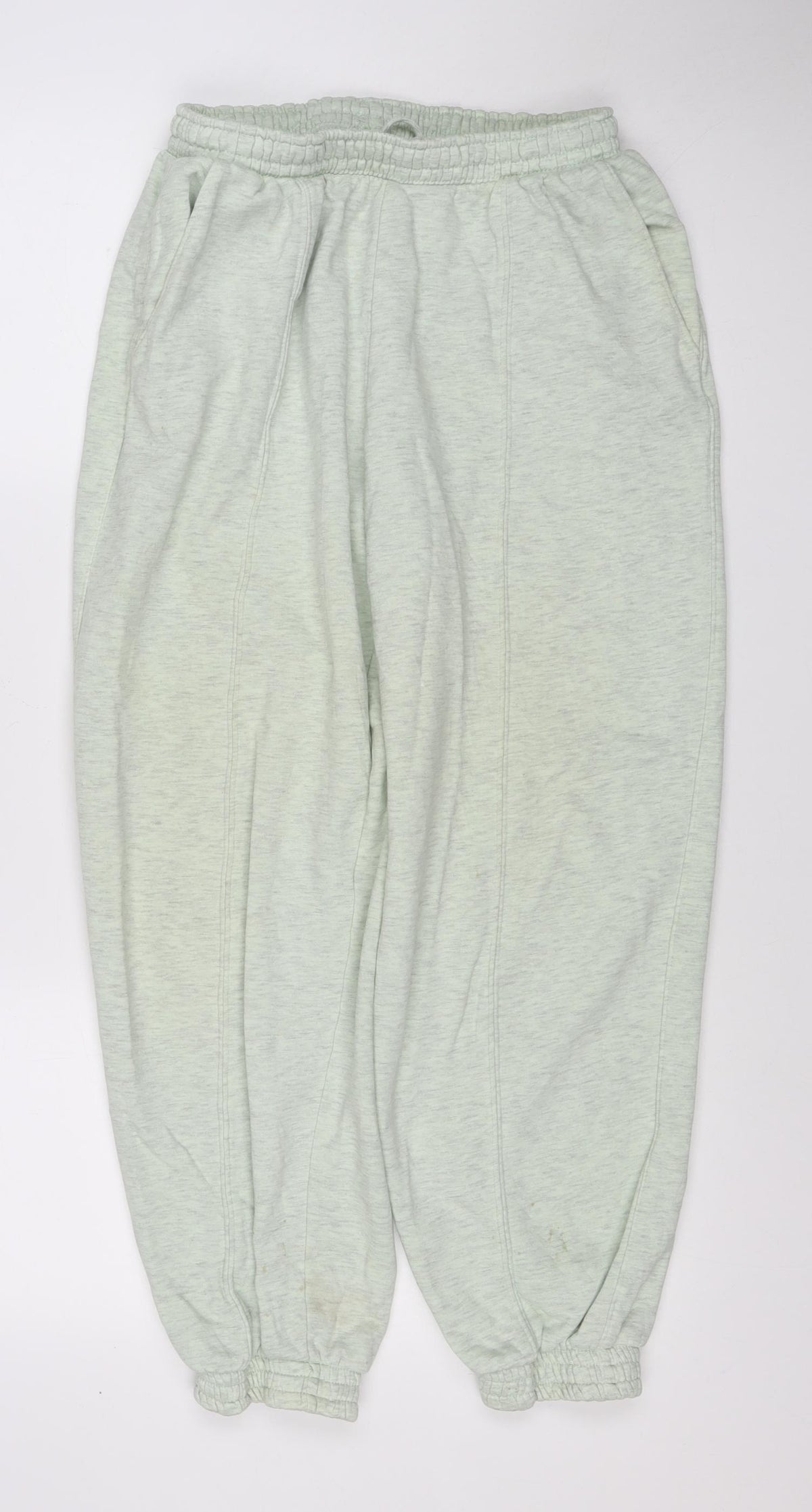 H&M Women Green Size S Fleece Jogger Sweatpants Drawstring