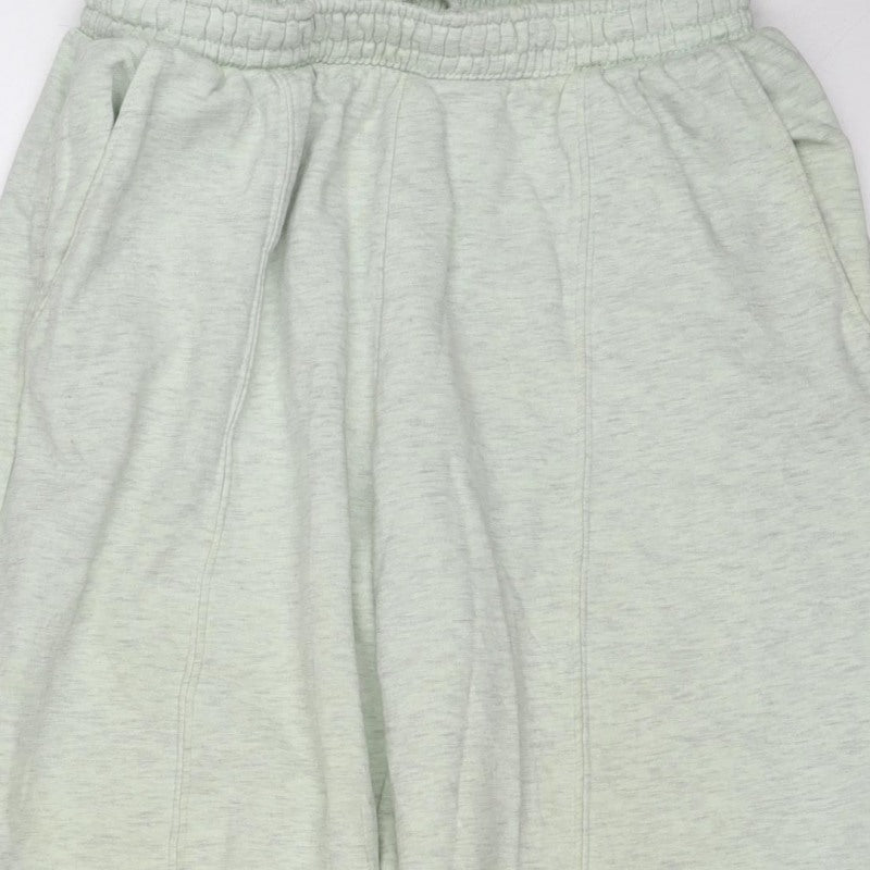 H&M Women Green Size S Fleece Jogger Sweatpants Drawstring