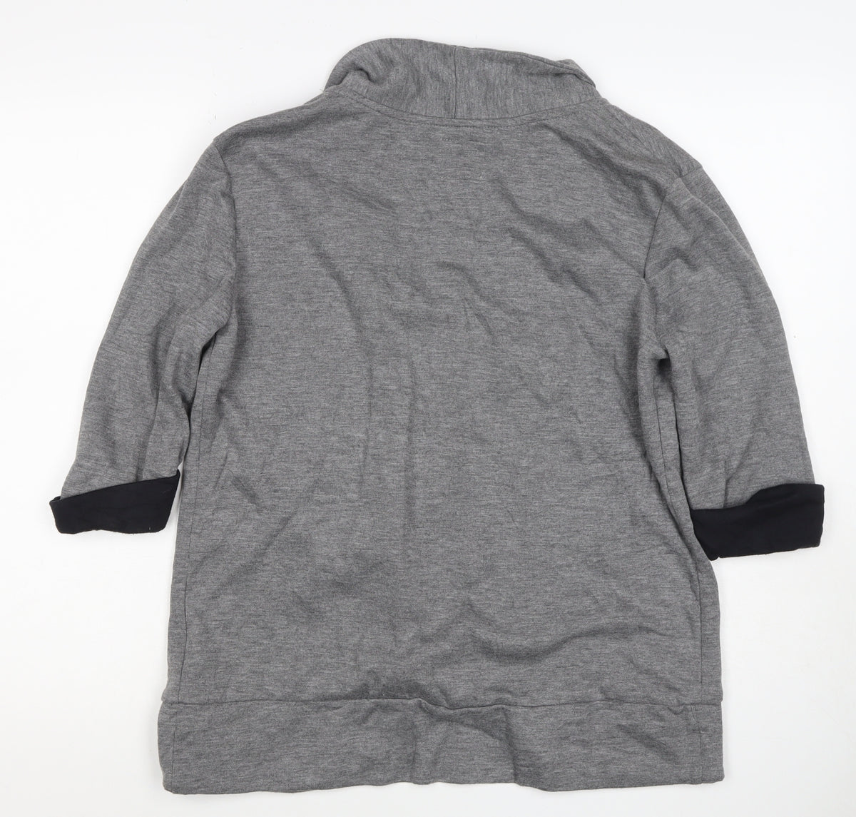 Zara Women Grey M Knit Open Front Shawl Collar Blazer Jacket