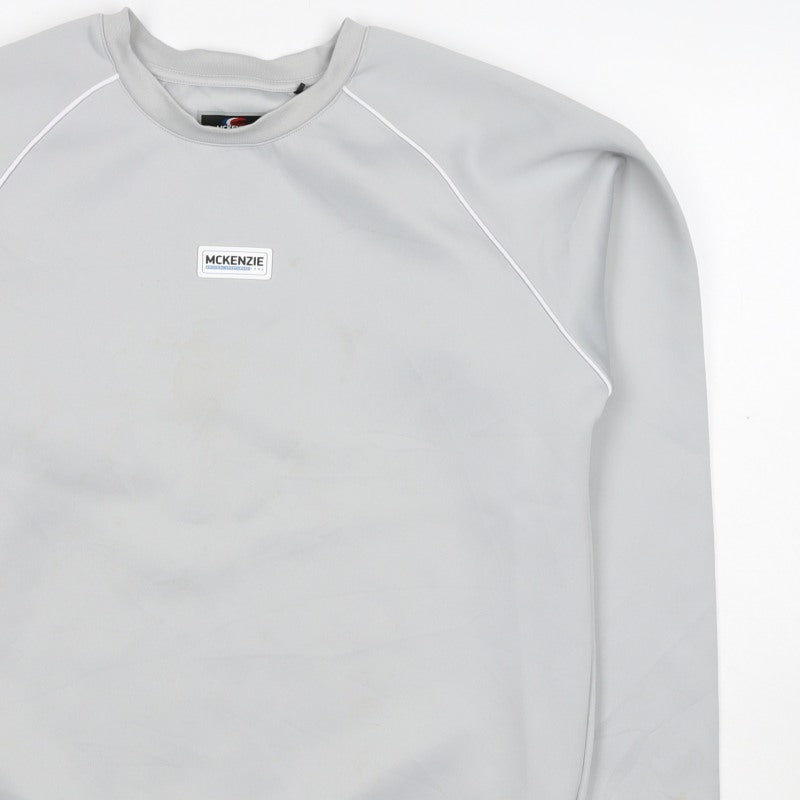McKenzie Boys Grey 13-14 Years Pullover Sweatshirt Logo Sports