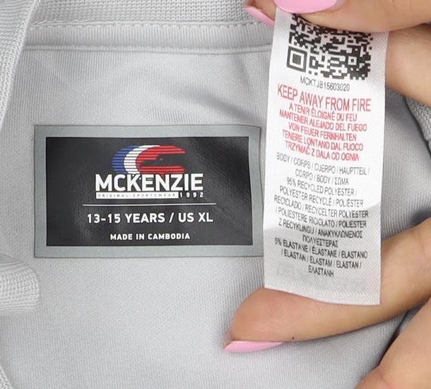 McKenzie Boys Grey 13-14 Years Pullover Sweatshirt Logo Sports