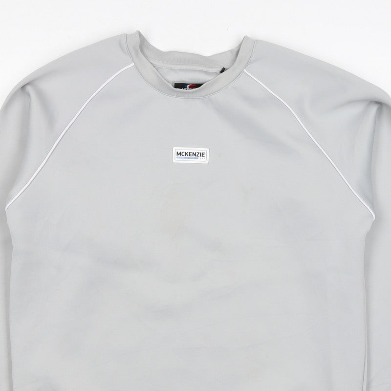 McKenzie Boys Grey 13-14 Years Pullover Sweatshirt Logo Sports