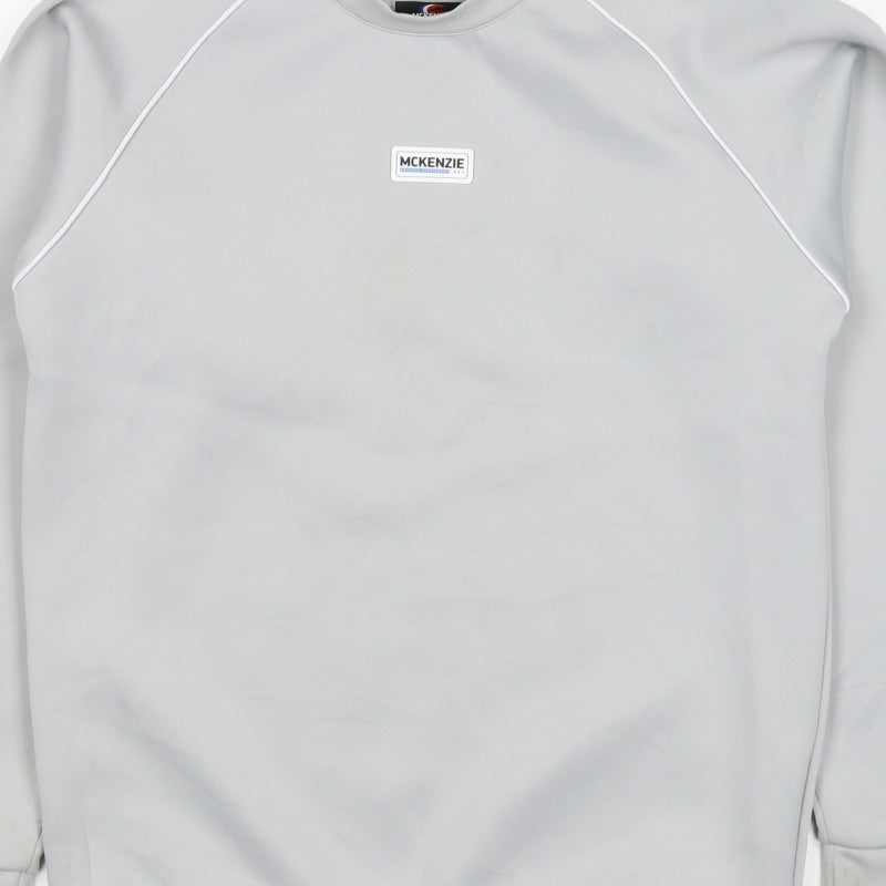 McKenzie Boys Grey 13-14 Years Pullover Sweatshirt Logo Sports