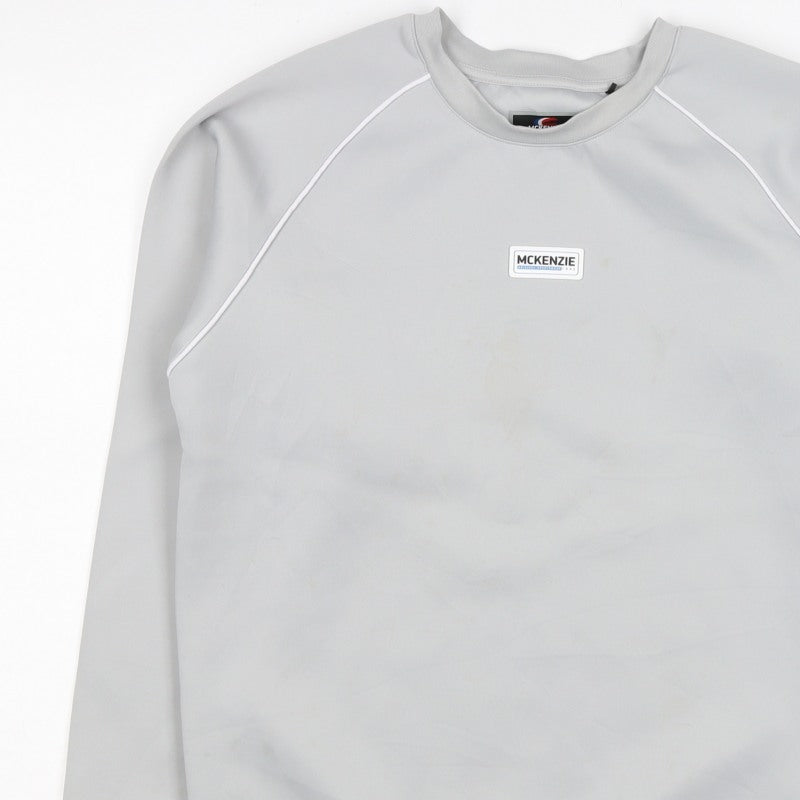 McKenzie Boys Grey 13-14 Years Pullover Sweatshirt Logo Sports