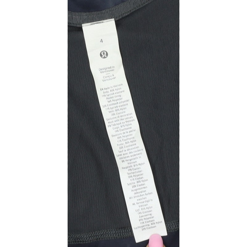 Lululemon Women’s Black Tie Dye Size 4 Full Zip Hooded Jacket