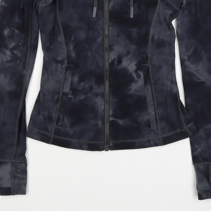 Lululemon Women’s Black Tie Dye Size 4 Full Zip Hooded Jacket