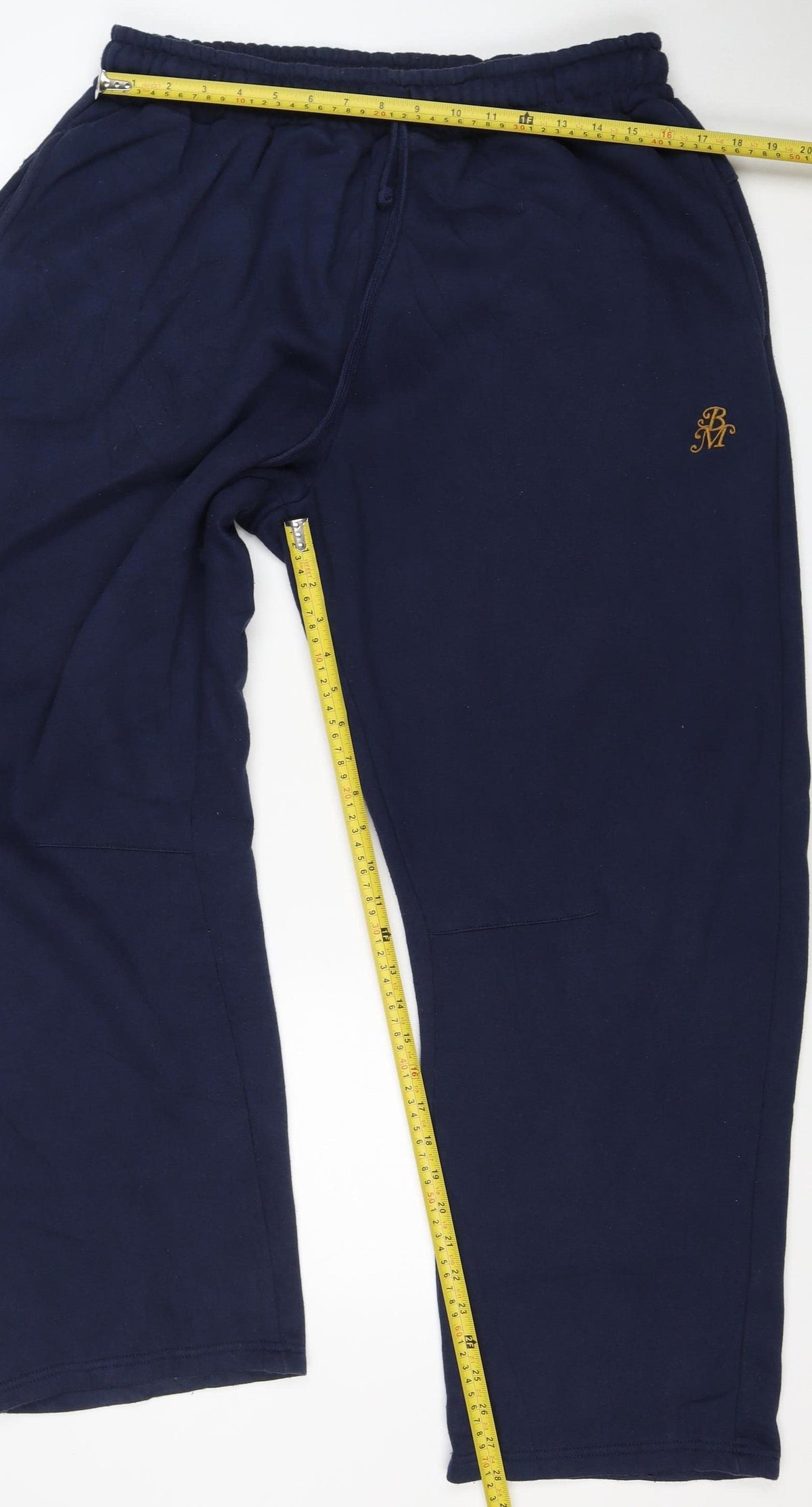 boohooMAN Men’s Blue XL Fleece Lined Drawstring Sweatpants