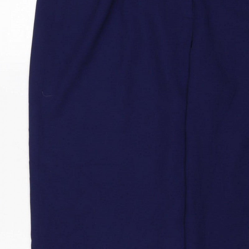 Judith Hart Women's Blue Size 12 Straight Leg Lined Dress Trousers