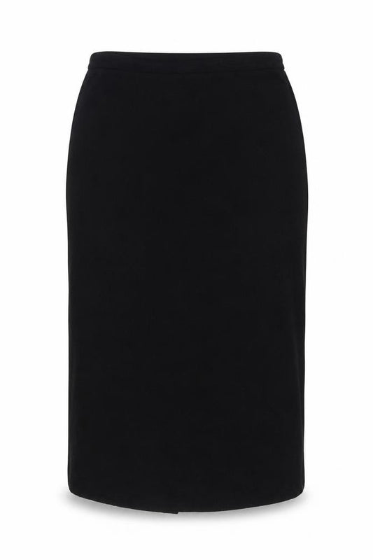 Simint Women Black UK 14 Midi Straight Pencil Knit Skirt