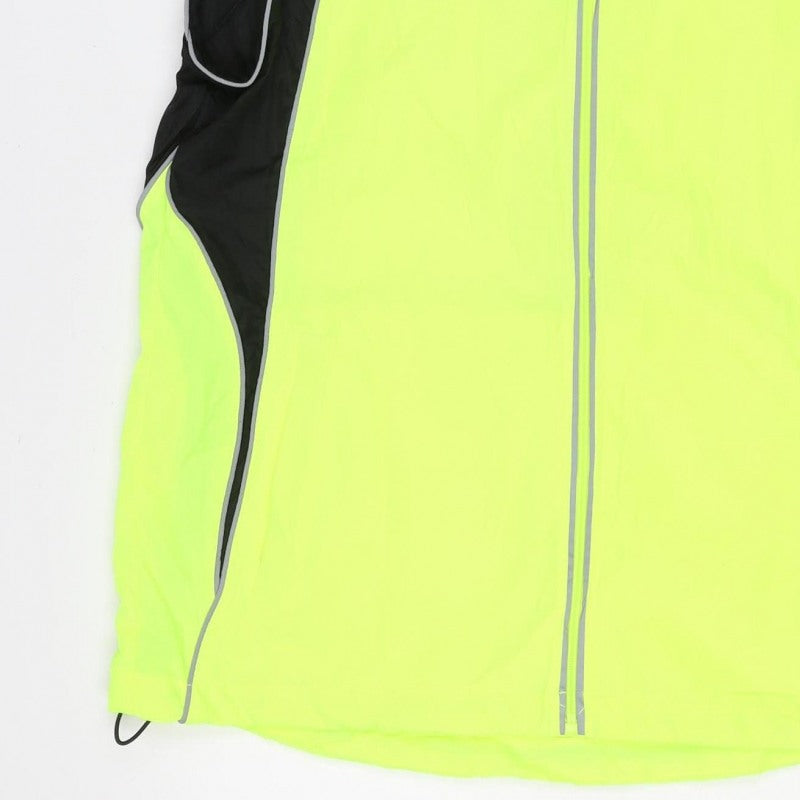 Run 365 Mens Yellow Black M Windbreaker Reflective Running Cycling Jacket