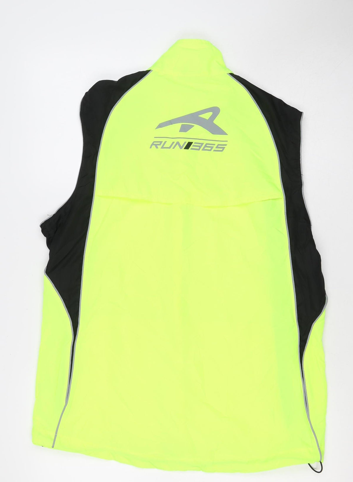 Run 365 Mens Yellow Black M Windbreaker Reflective Running Cycling Jacket