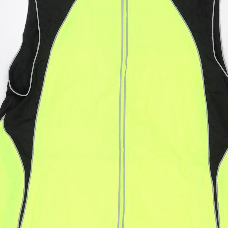 Run 365 Mens Yellow Black M Windbreaker Reflective Running Cycling Jacket