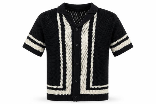 Marks and Spencer Boys Black Ivory Striped Knit Cardigan 12-13 Years
