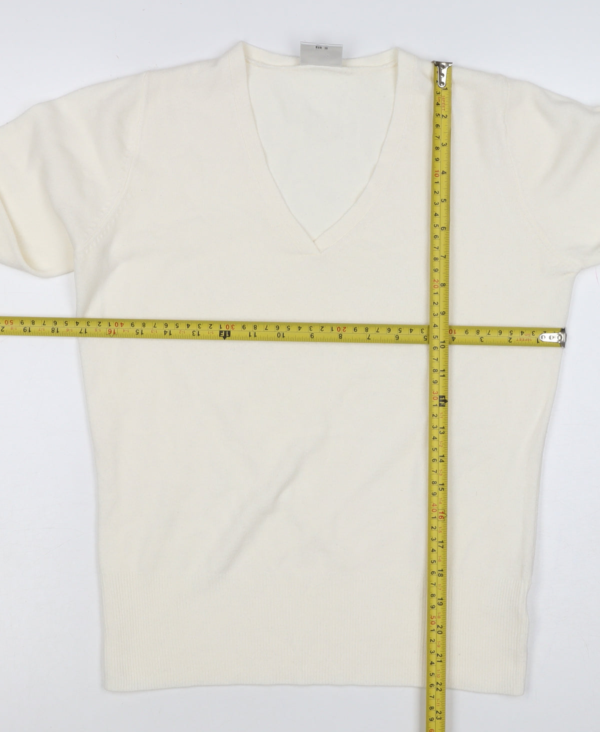 Next Women’s Ivory V-Neck Long Sleeve Knit Pullover Jumper UK 10