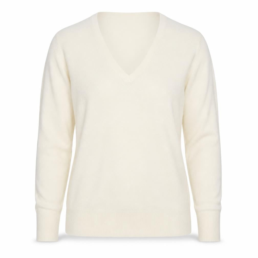 Next Women’s Ivory V-Neck Long Sleeve Knit Pullover Jumper UK 10