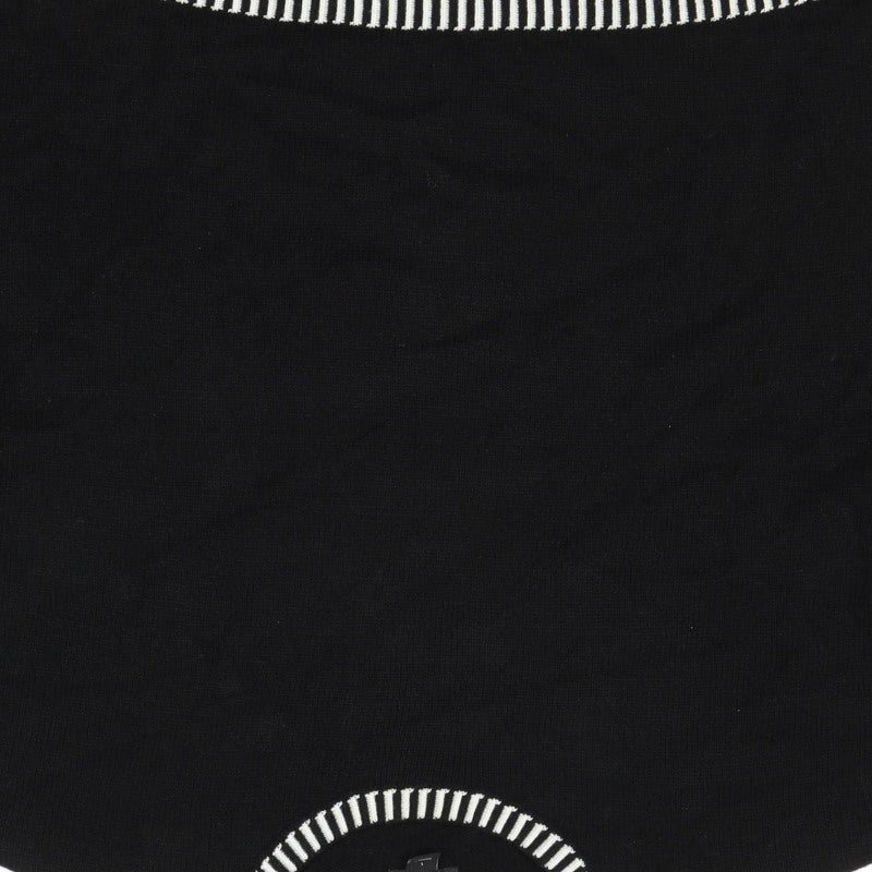 PrettyLittleThing Women’s Black White Trim Knit Jumper L Pullover