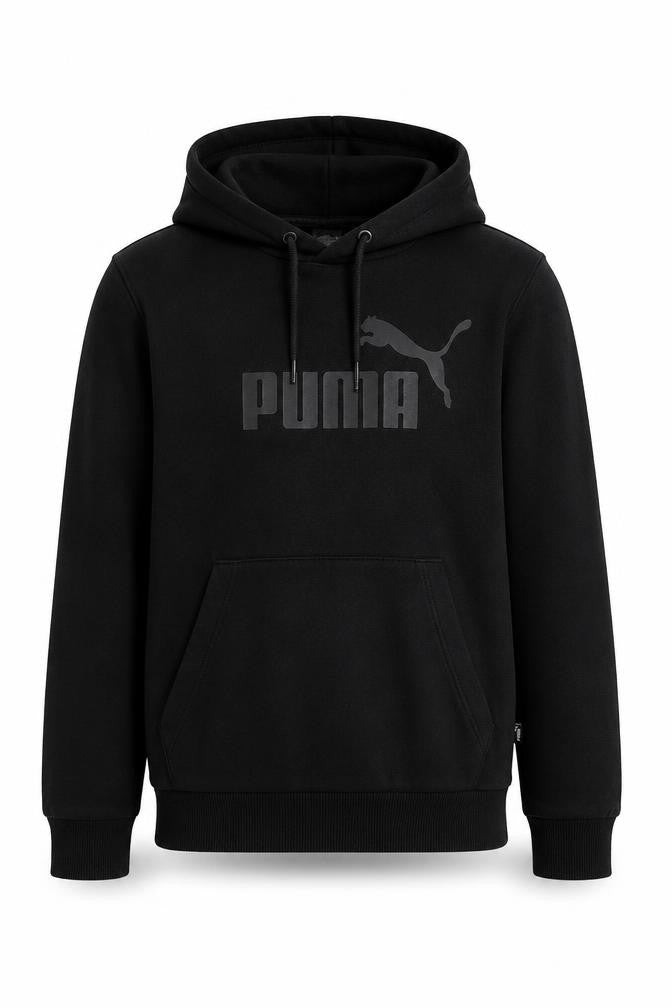 Puma Boys Black S Pullover Logo Hooded Sweatshirt Hoodie