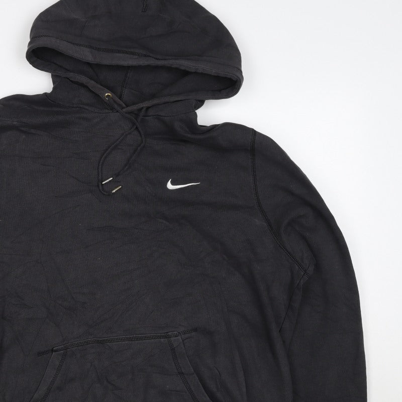 Nike Women’s Black L Pullover Hoodie Swoosh Logo Kangaroo Pocket