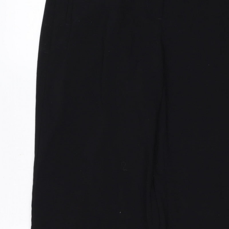 Marks & Spencer Womens Black UK 14 Short Tailored Straight Trousers