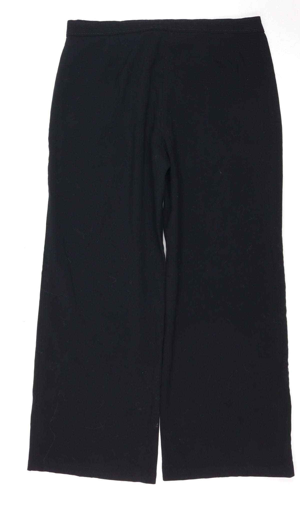 Marks & Spencer Womens Black UK 14 Short Tailored Straight Trousers