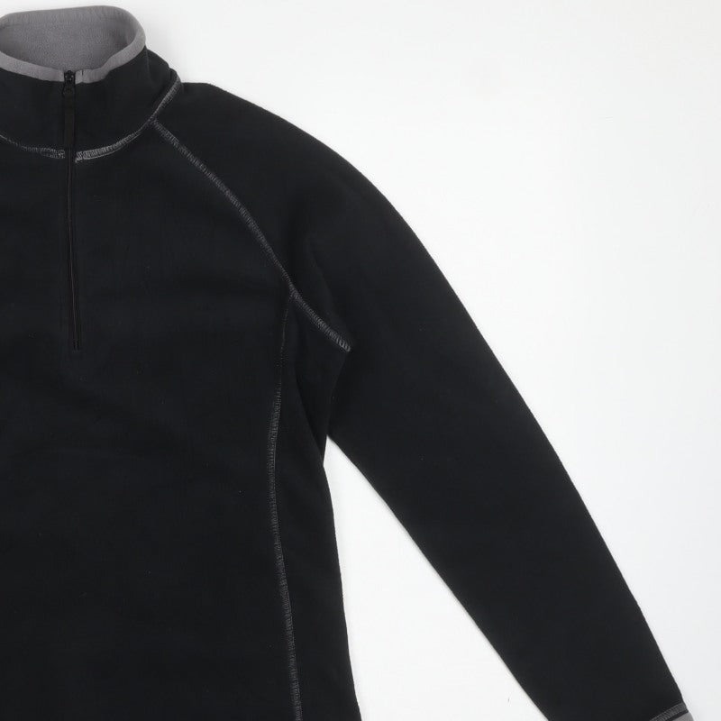 Mountain Warehouse Women’s Black Fleece 1/4 Zip Pullover Sweatshirt UK 10