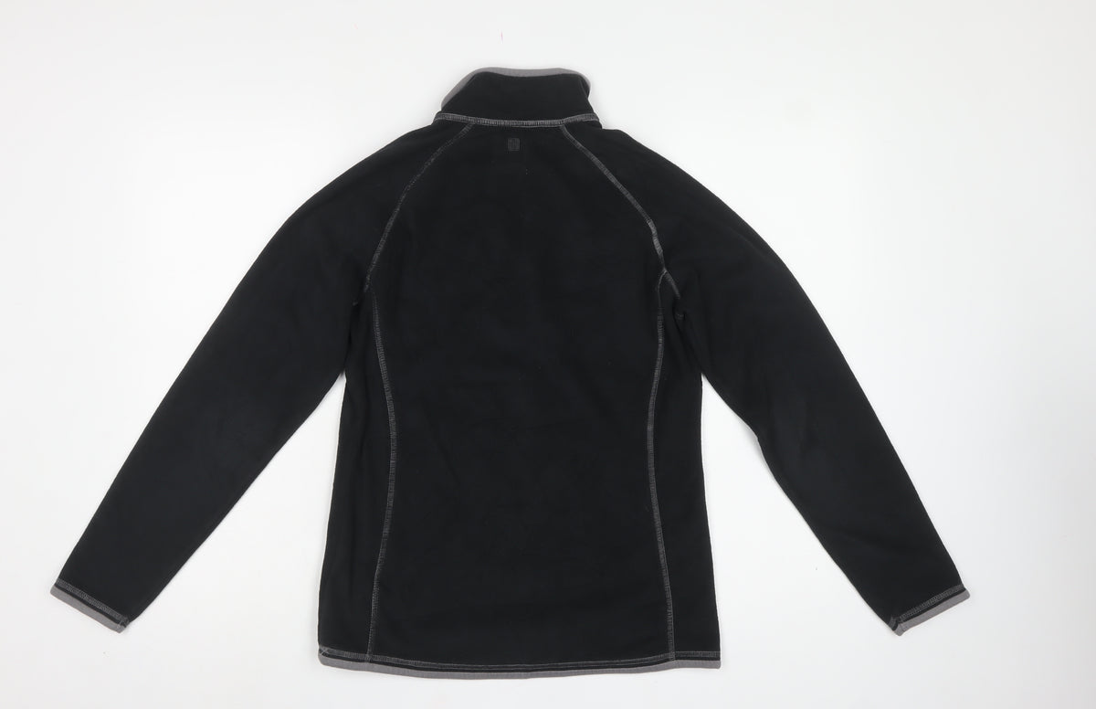 Mountain Warehouse Women’s Black Fleece 1/4 Zip Pullover Sweatshirt UK 10