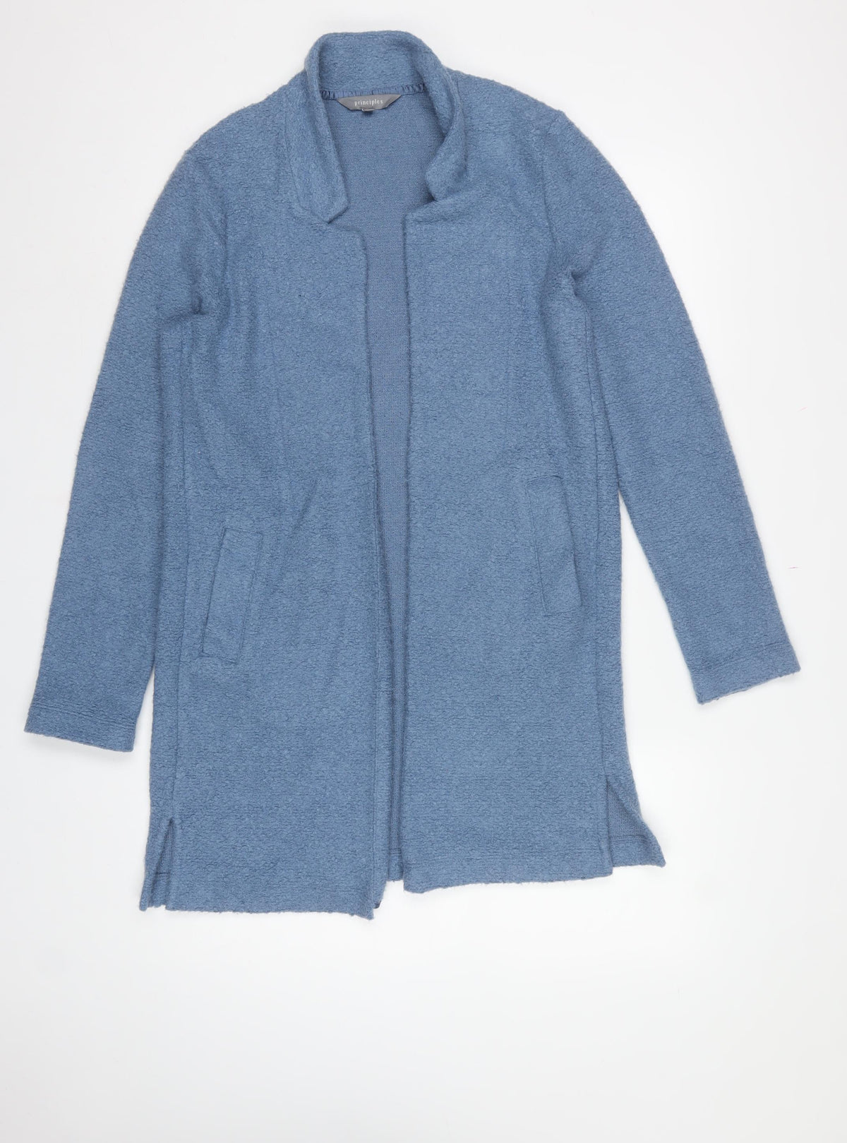 Principles Women’s Blue Size 10 Open Longline Fleece Cardigan