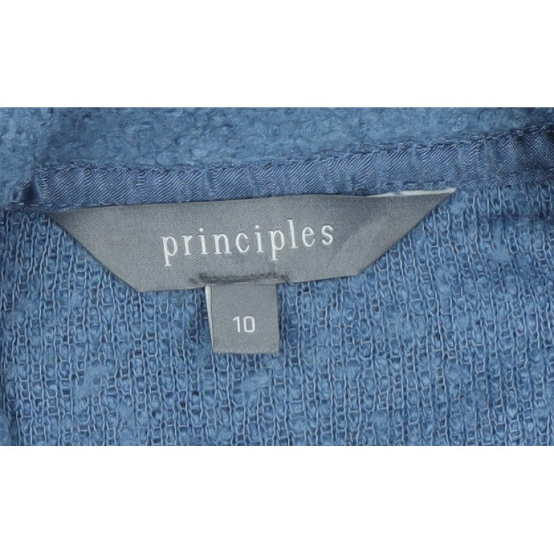 Principles Women’s Blue Size 10 Open Longline Fleece Cardigan