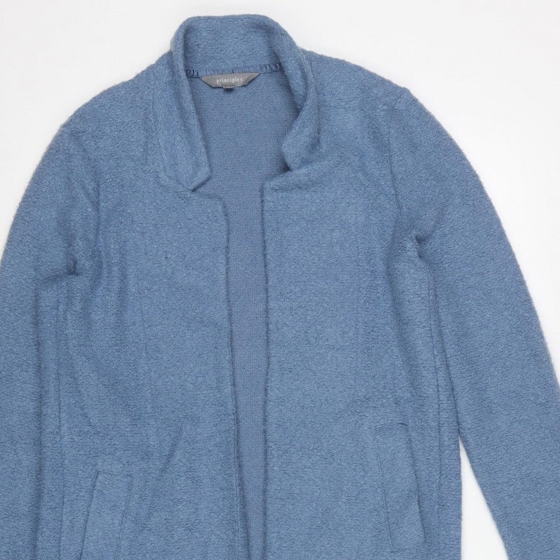 Principles Women’s Blue Size 10 Open Longline Fleece Cardigan